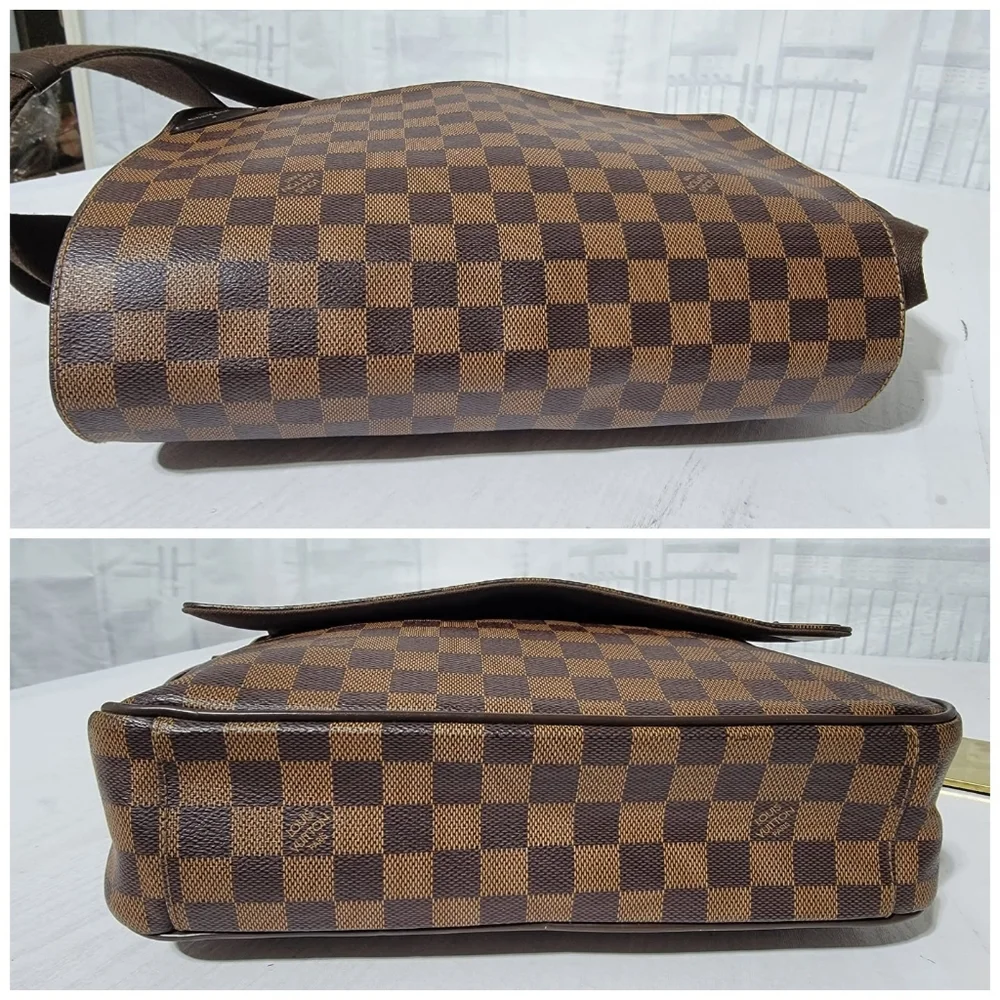 Louis Vuitton Damier Ebene Canvas Shelton MM Messenger Bag Brown